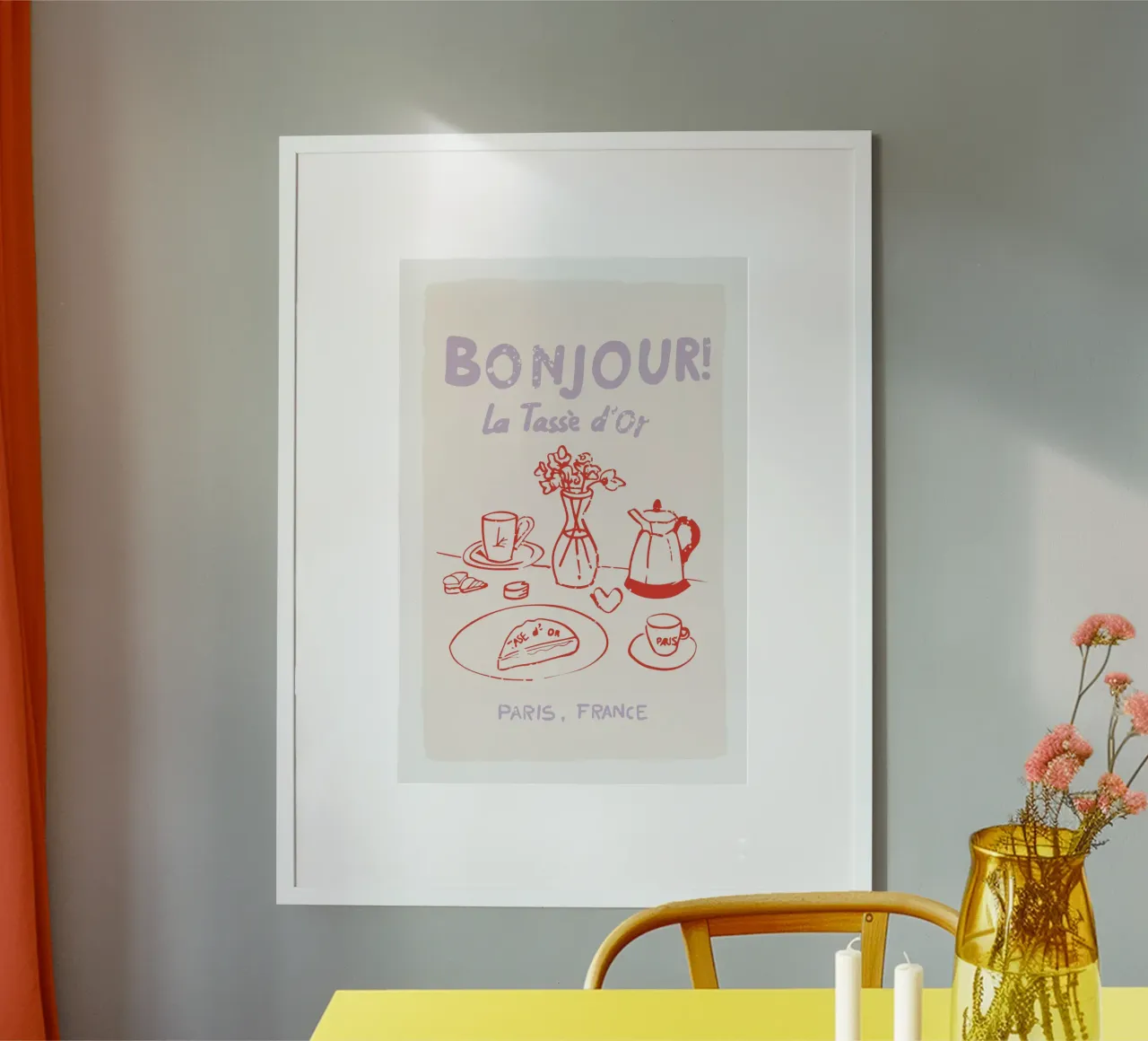 Ontbijt poster van Malou-Studio