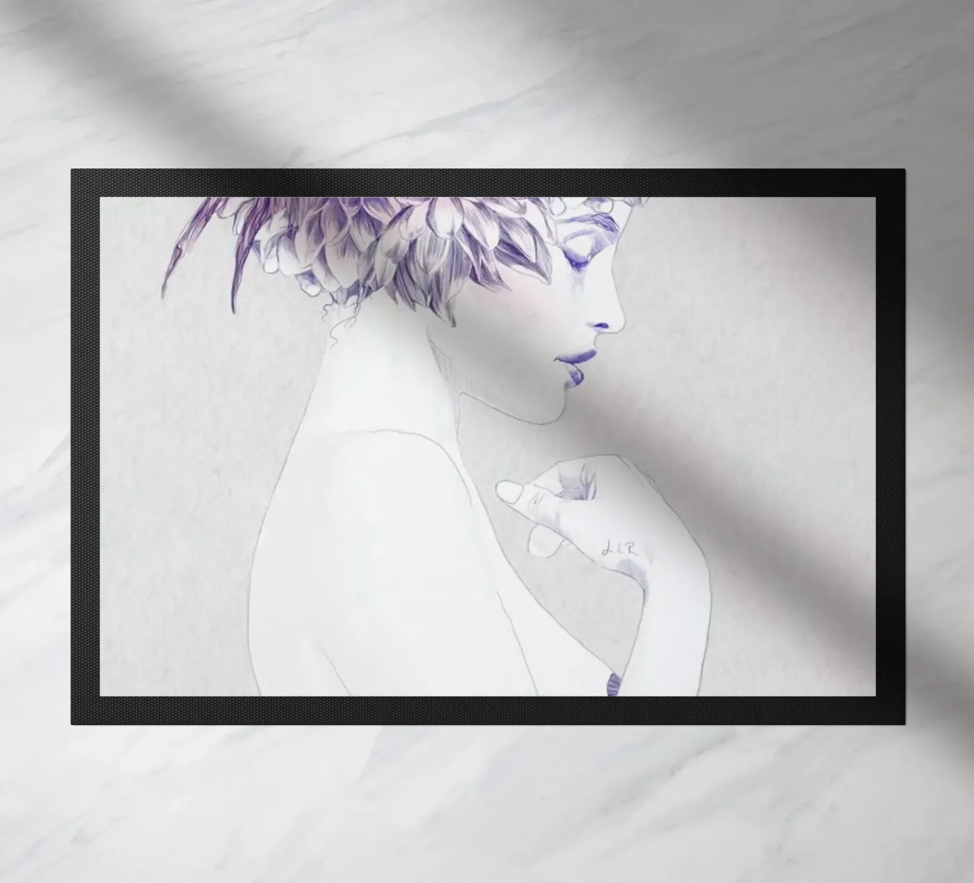 Dhalia 2 doormat by Jenny Liz Rome