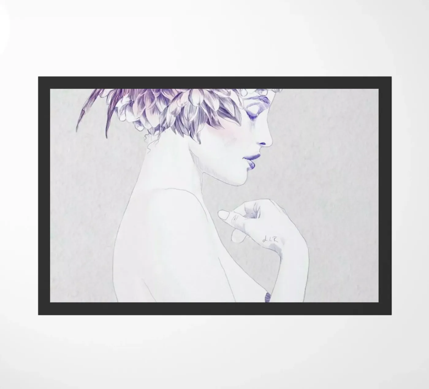 Dhalia 2 doormat by Jenny Liz Rome