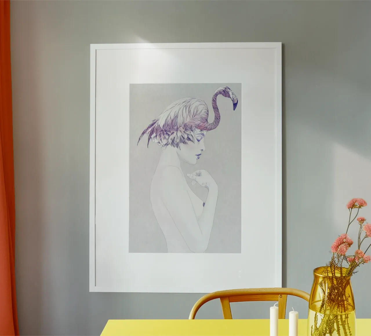 Dhalia 2 poster con telaio in alluminio da Jenny Liz Rome