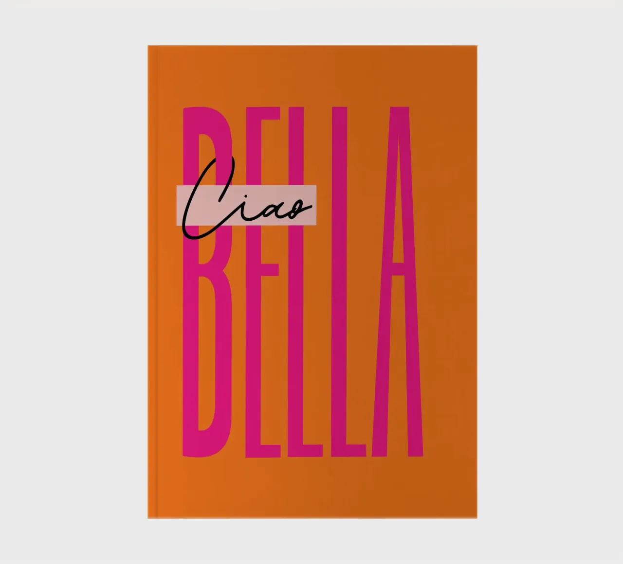 Ciao Bella Orange notebook by Malou-Studio