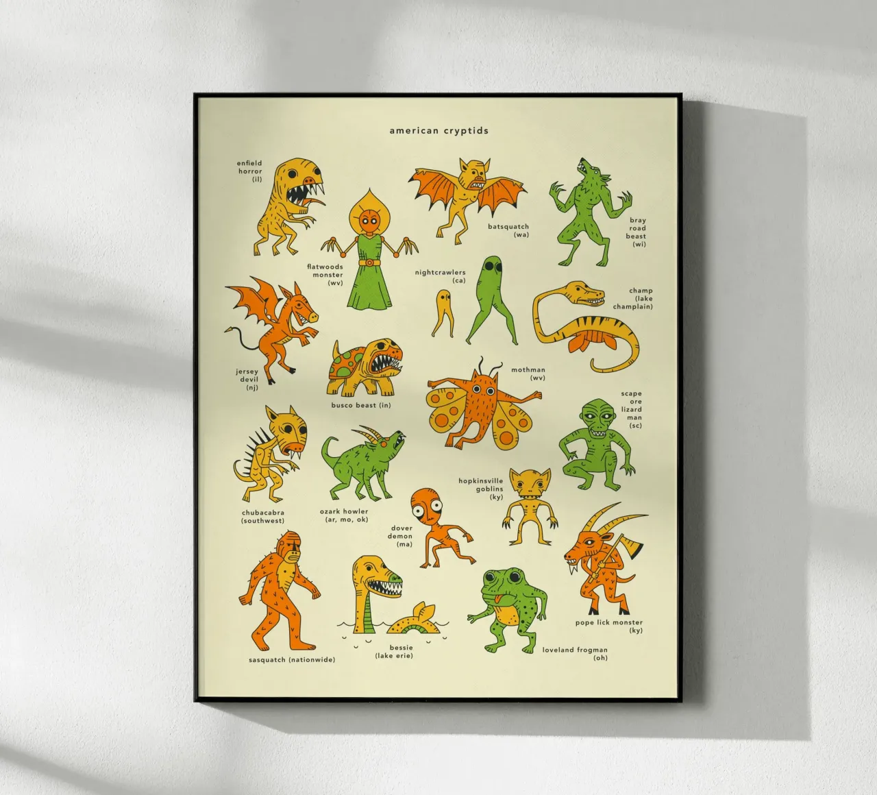 CRIPTIDI AMERICANI plexiglass da Jazzberry Blue