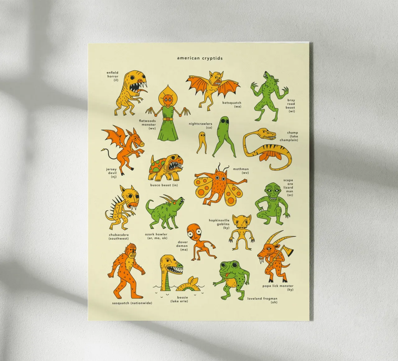 CRIPTIDI AMERICANI plexiglass da Jazzberry Blue