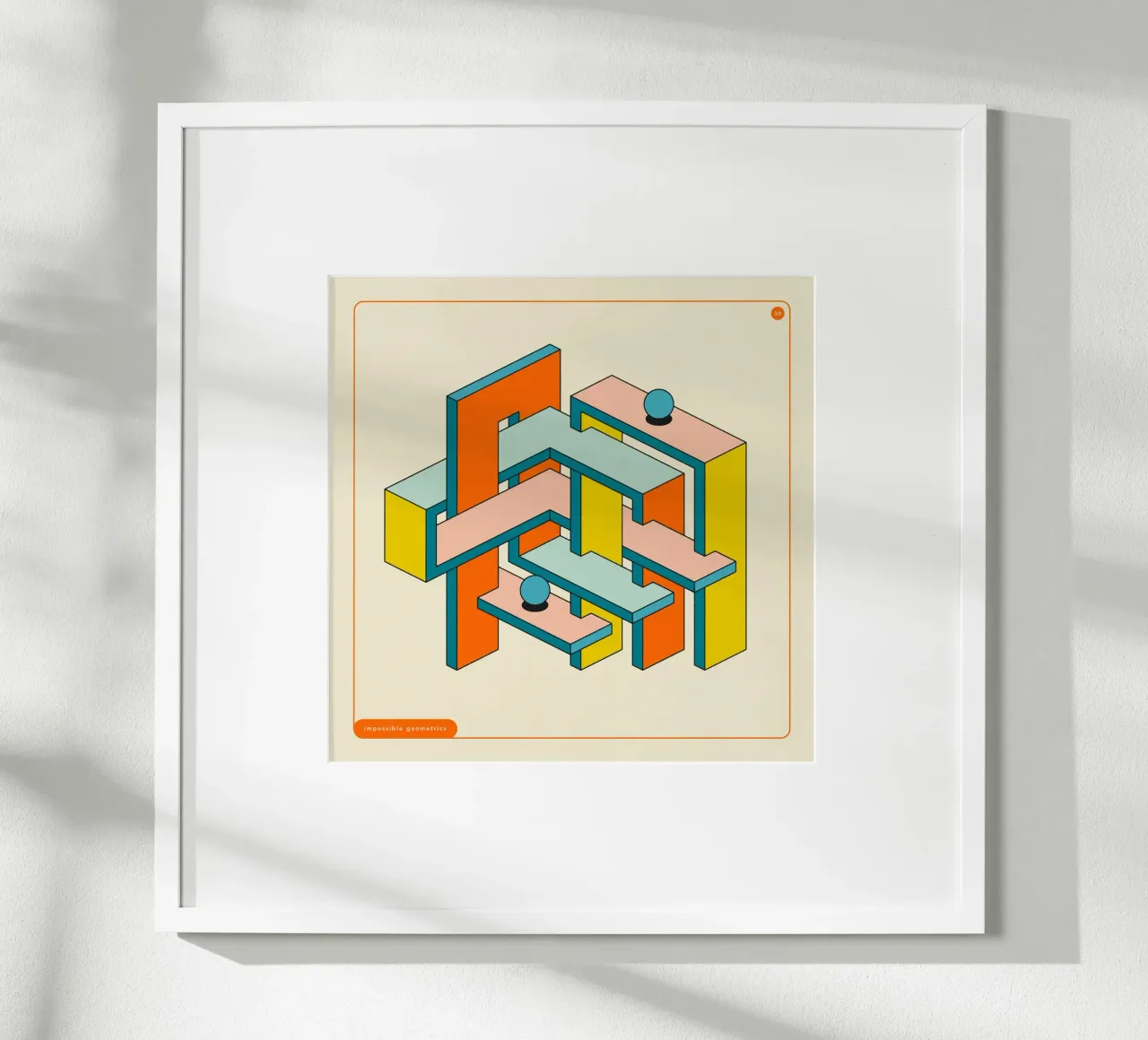 IMPOSSIBLE GEOMETRICS 38 poster with aluminum frame by Jazzberry Blue