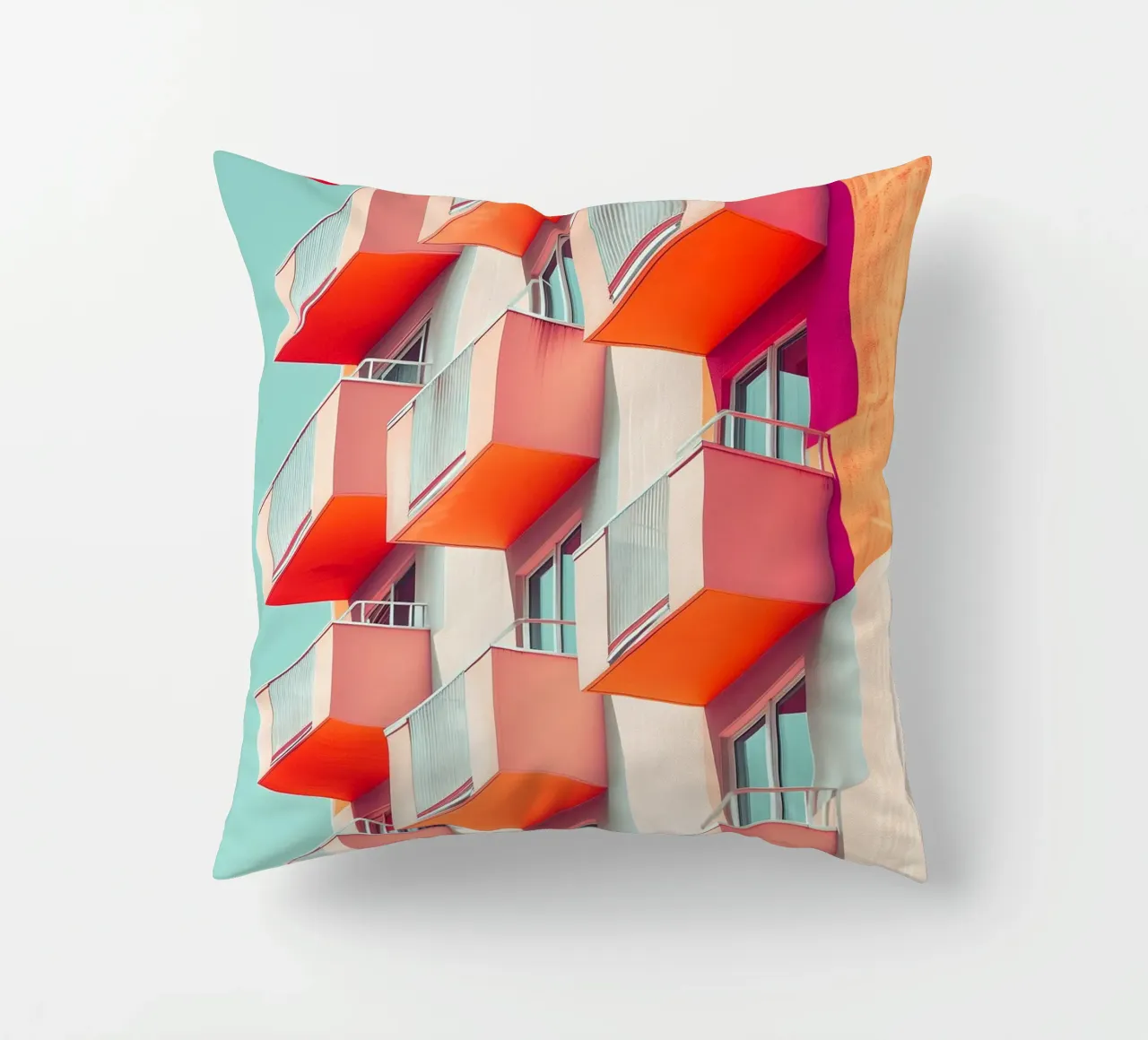 Architettura colorata 01 cuscino da Malou-Studio
