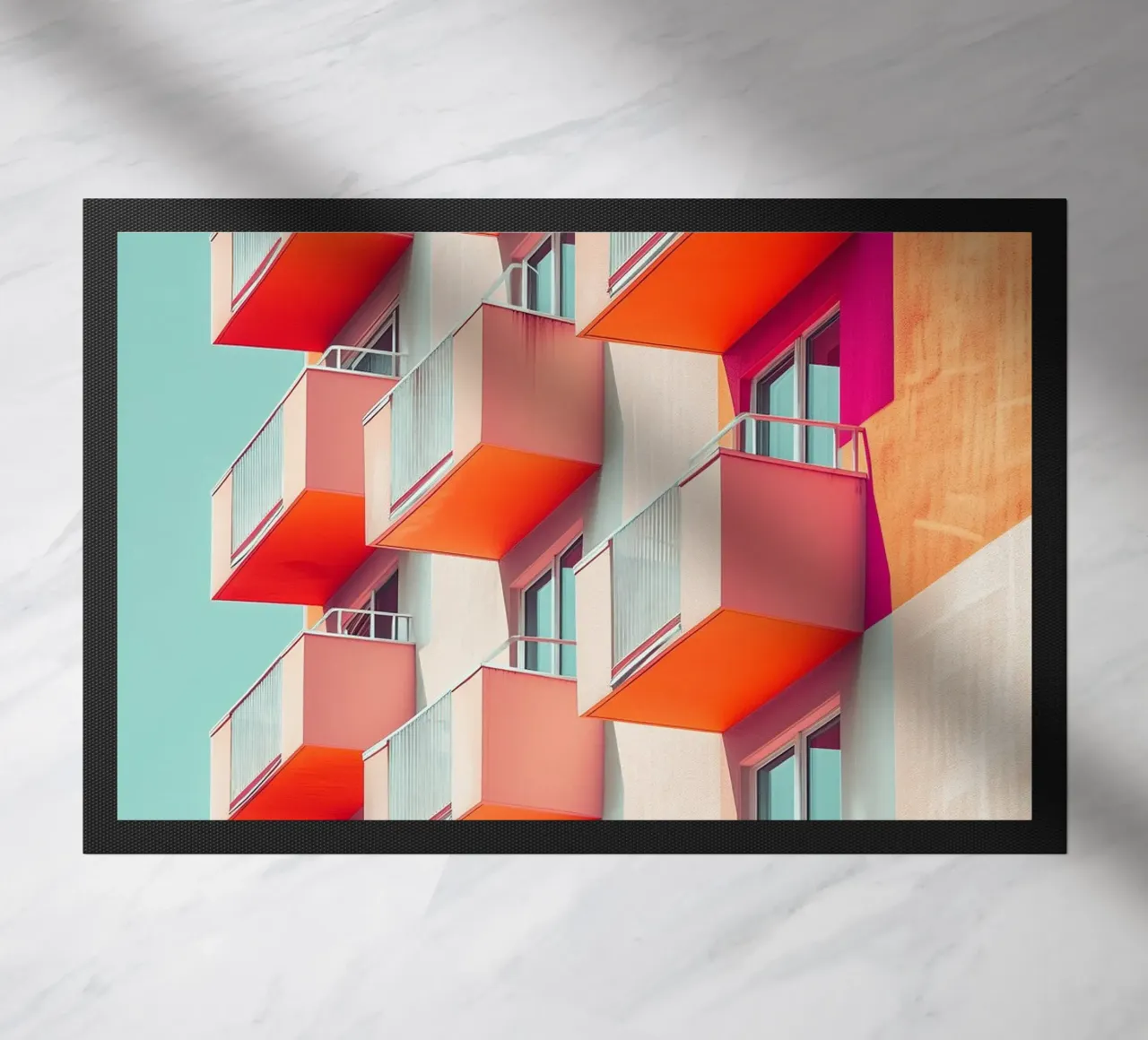 Architettura colorata 01 zerbino da Malou-Studio