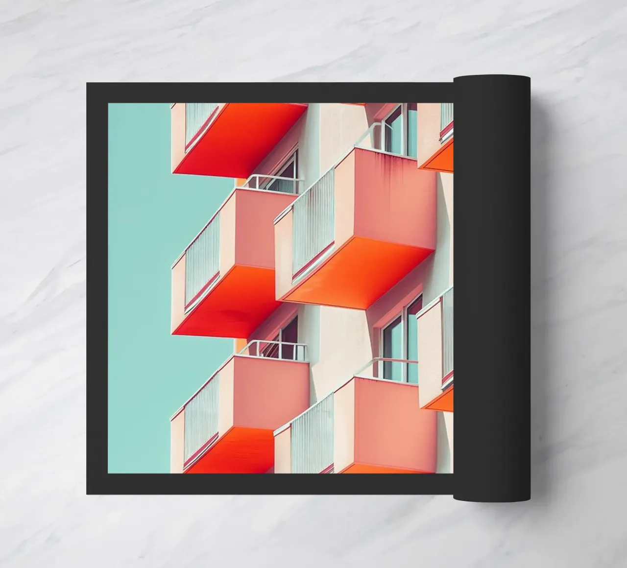Architettura colorata 01 zerbino da Malou-Studio