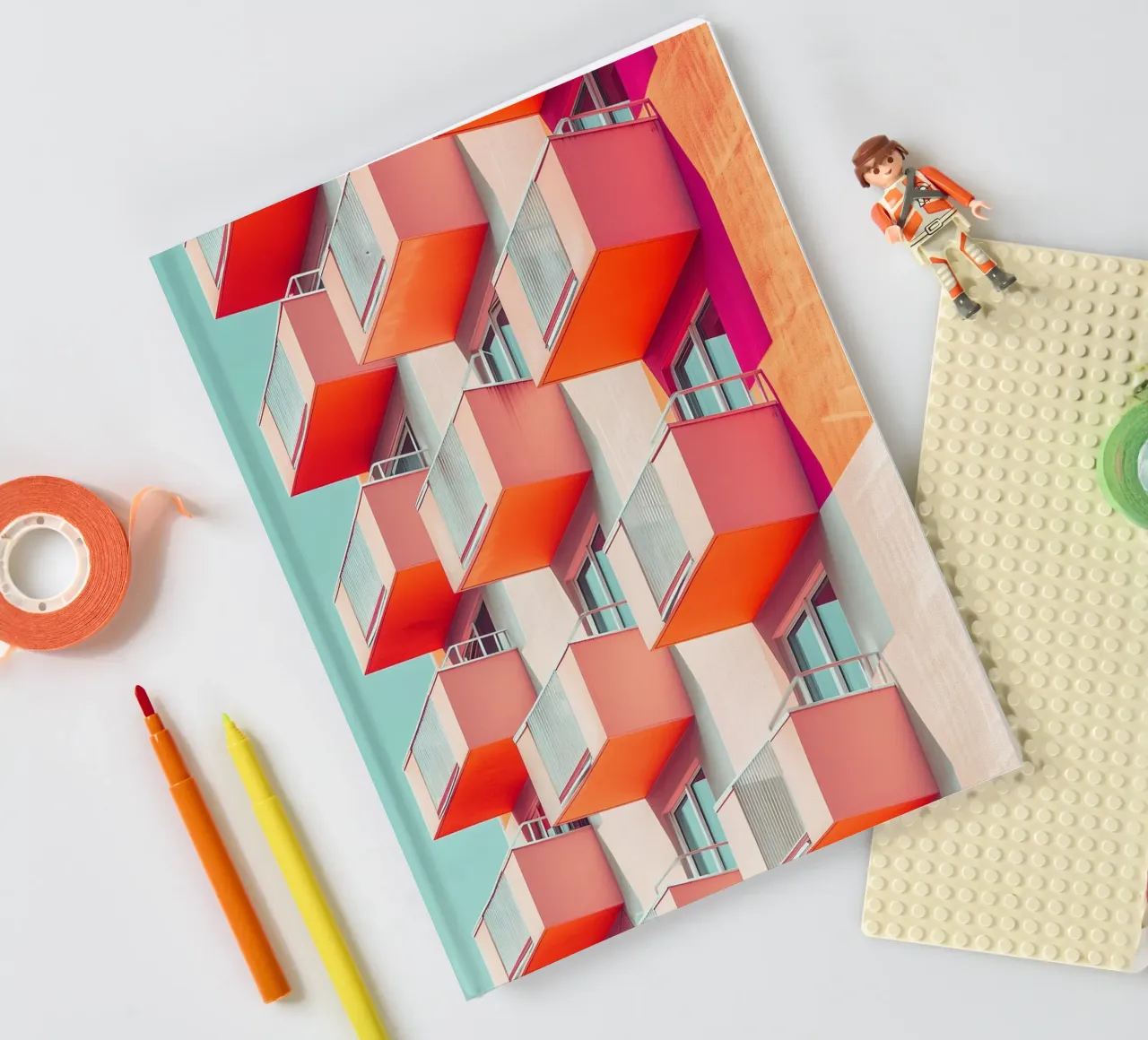 Colourful Architecture 01 notebook by Malou-Studio