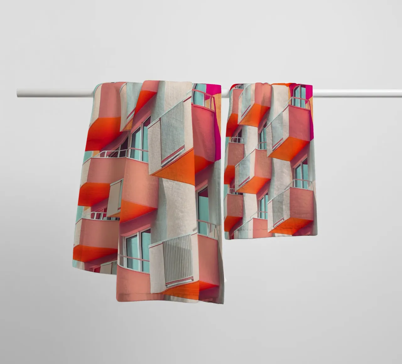 Colourful Architecture 01 towel by Malou-Studio