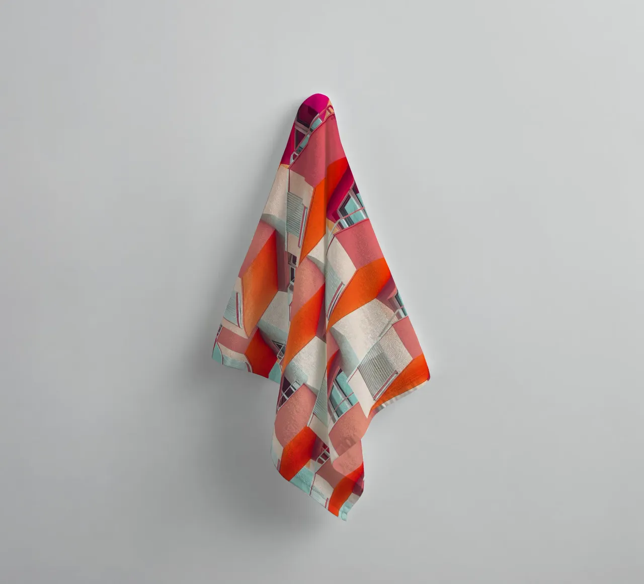 Colourful Architecture 01 towel by Malou-Studio