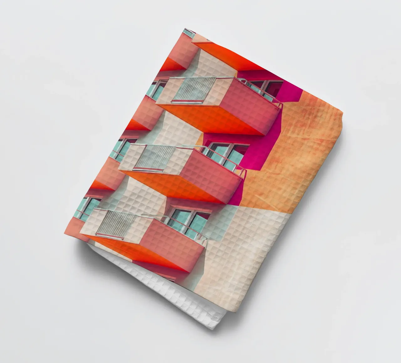 Architecture colorée 01 torchon de Malou-Studio
