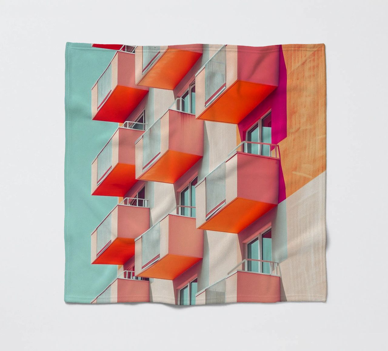 Architettura colorata 01 coperta in pile da Malou-Studio