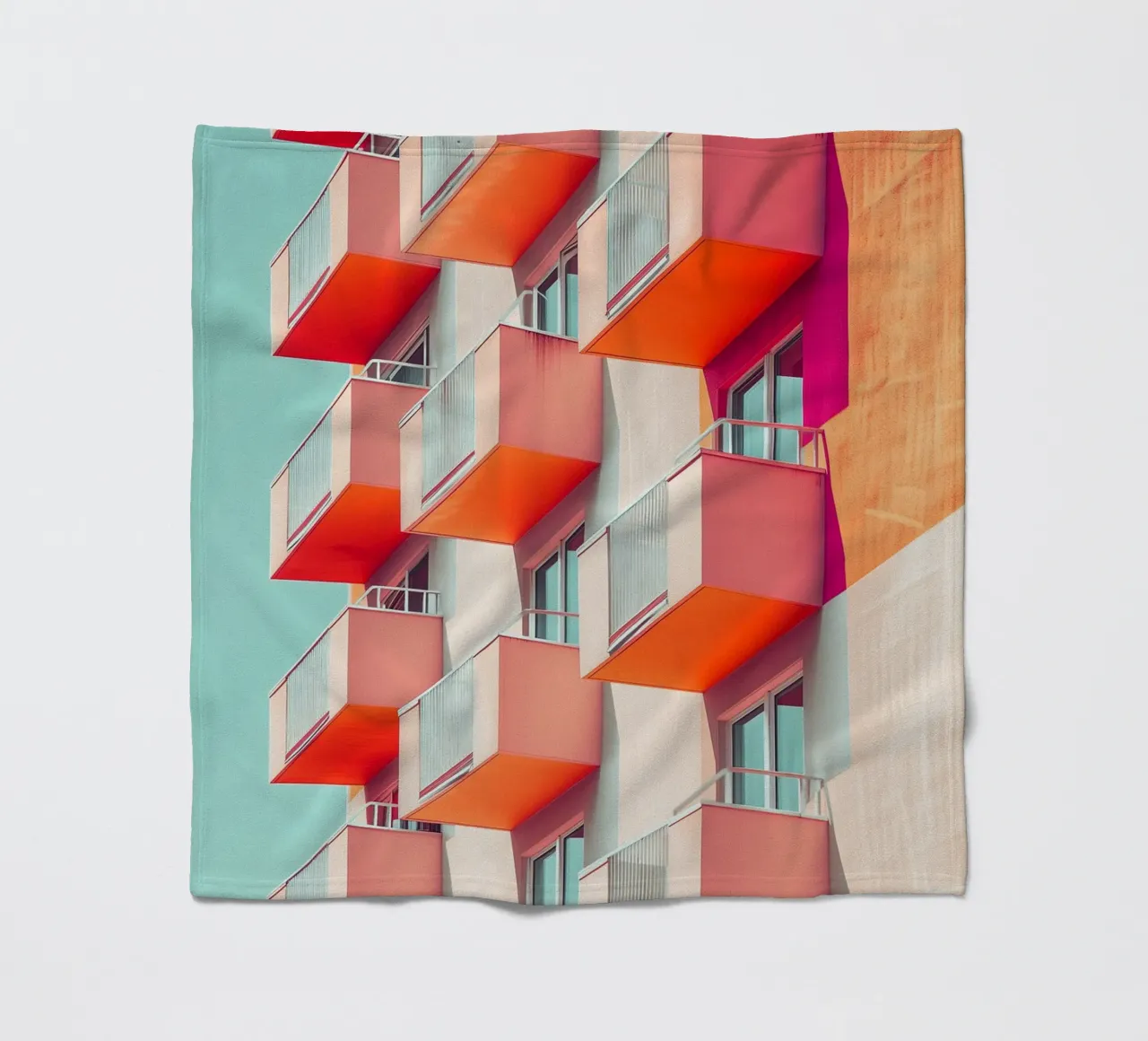 Architettura colorata 01 coperta in pile da Malou-Studio