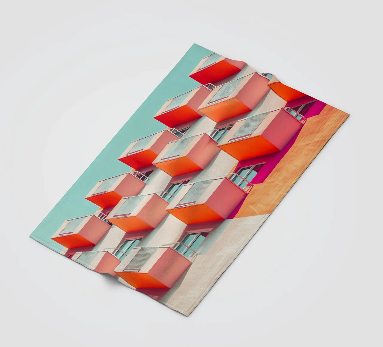 Architettura colorata 01 coperta in pile da Malou-Studio