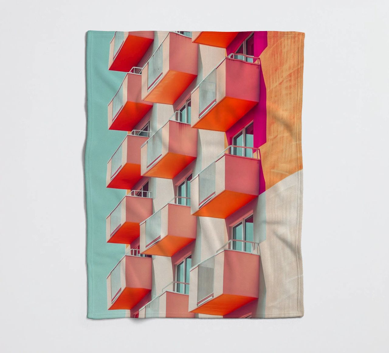 Architettura colorata 01 coperta in pile da Malou-Studio