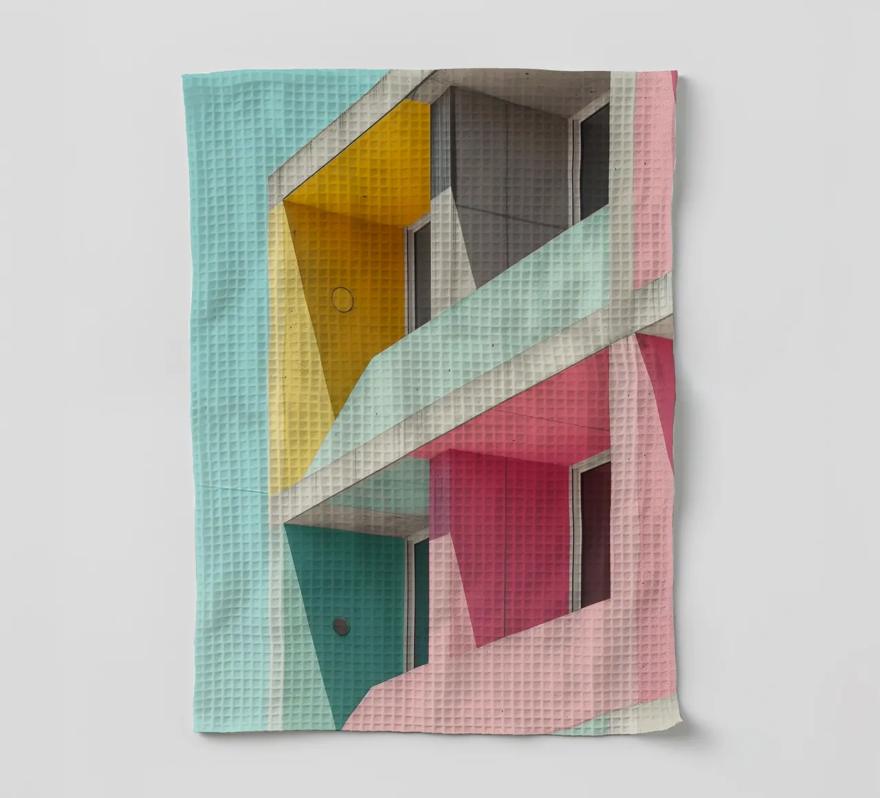 Architecture colorée 04 torchon de Malou-Studio