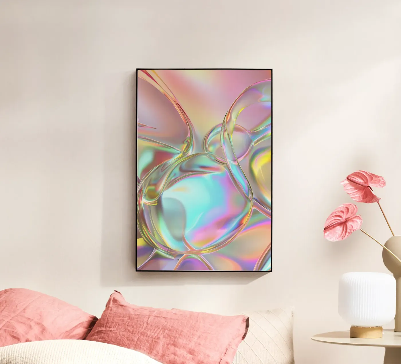 Colourful Bubbles Acryl-Glas von Malou-Studio