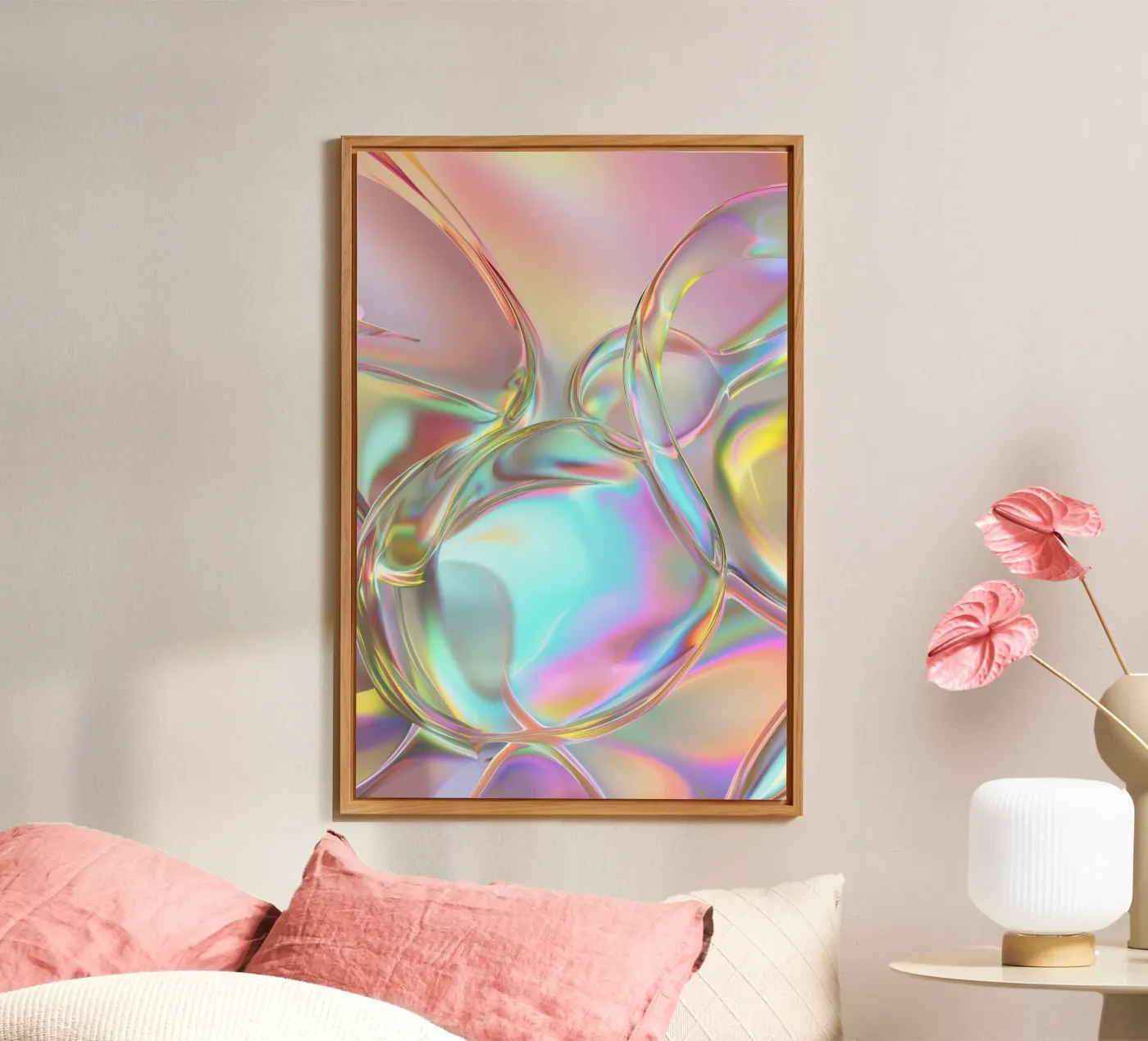 Colourful Bubbles forex plate by Malou-Studio