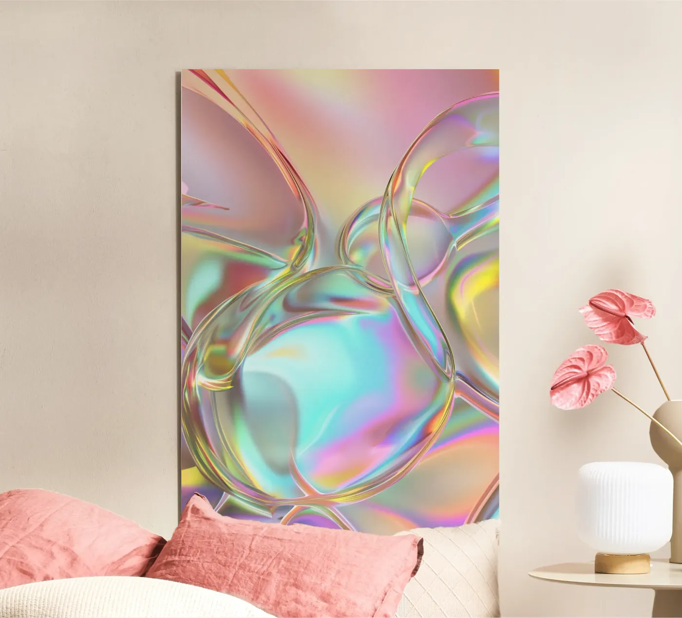 Colourful Bubbles forex plate by Malou-Studio