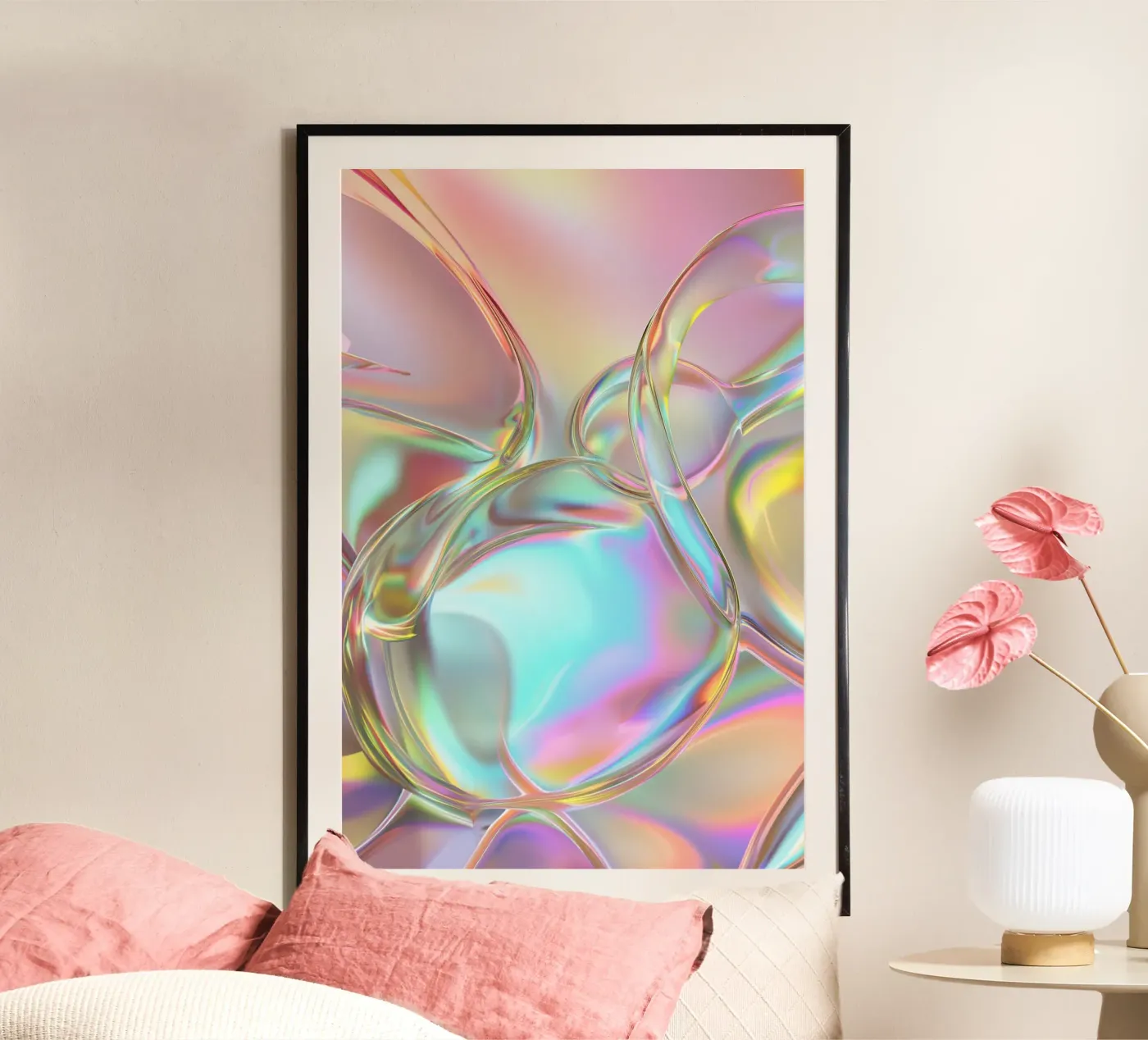 Colourful Bubbles poster by Malou-Studio