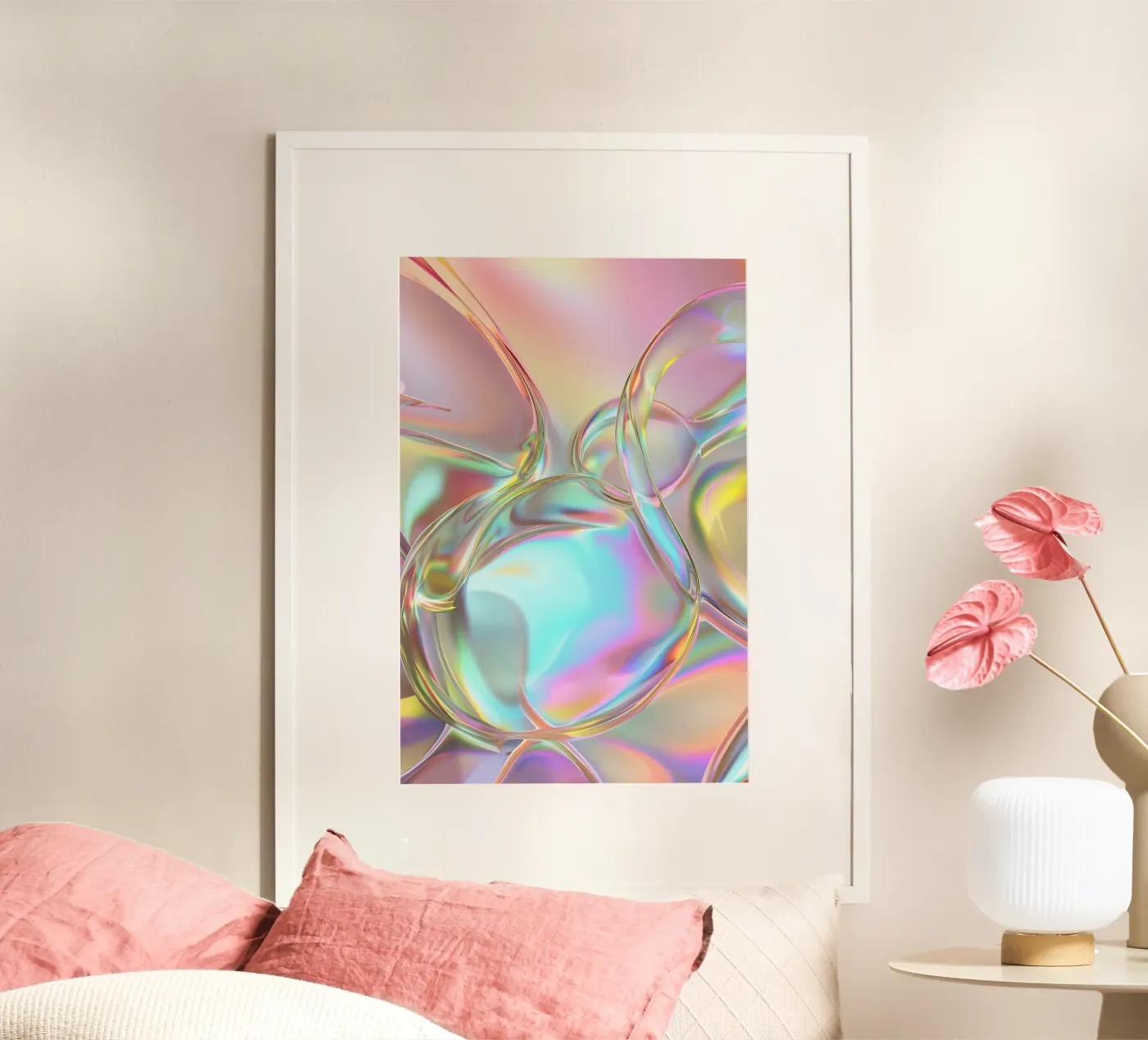 Colourful Bubbles poster by Malou-Studio