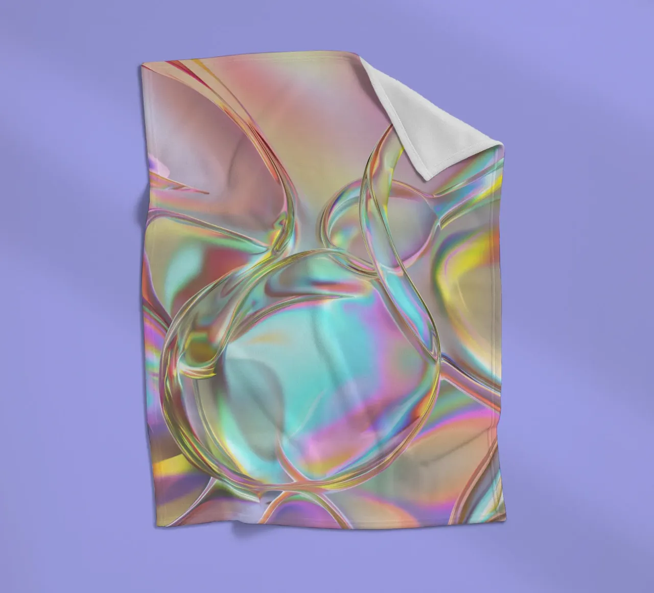 Bunte Seifenblasen Fleecedecke von Malou-Studio