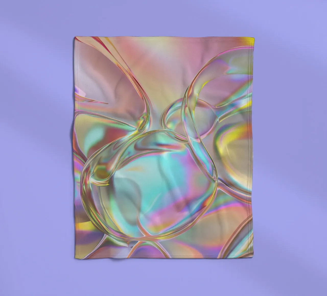 Bunte Seifenblasen Fleecedecke von Malou-Studio