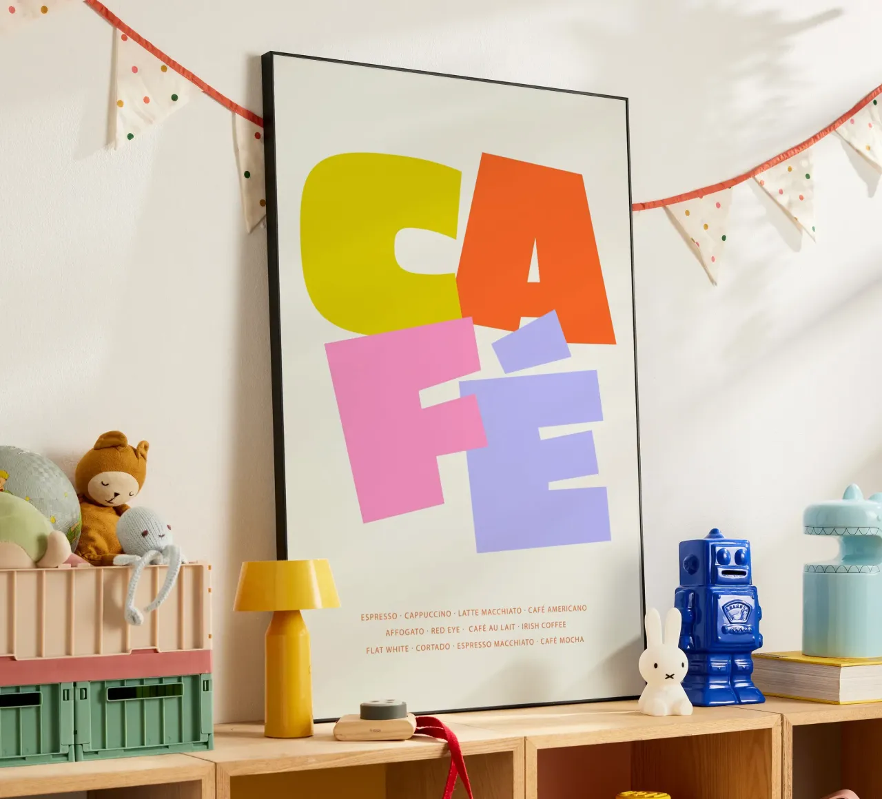 Tipografia colorata del caffè alluminio dibond da Malou-Studio