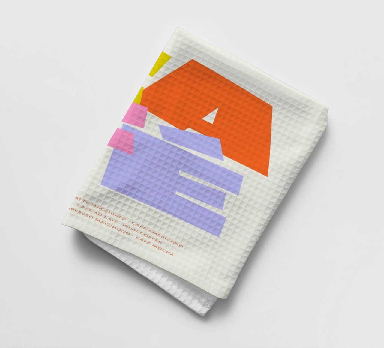 Typographie colorée de café torchon de Malou-Studio