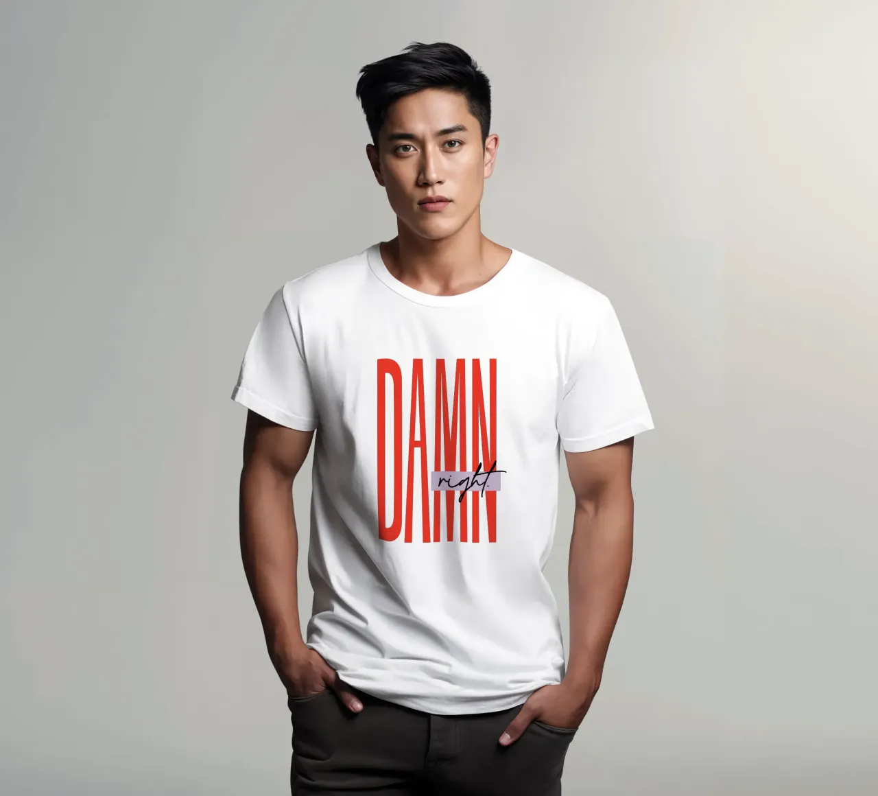 Damn Right - Lila t-shirt da Malou-Studio