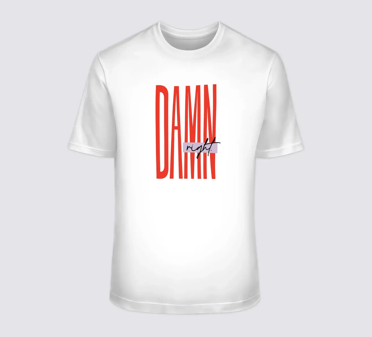 Damn Right - Lila t-shirt da Malou-Studio
