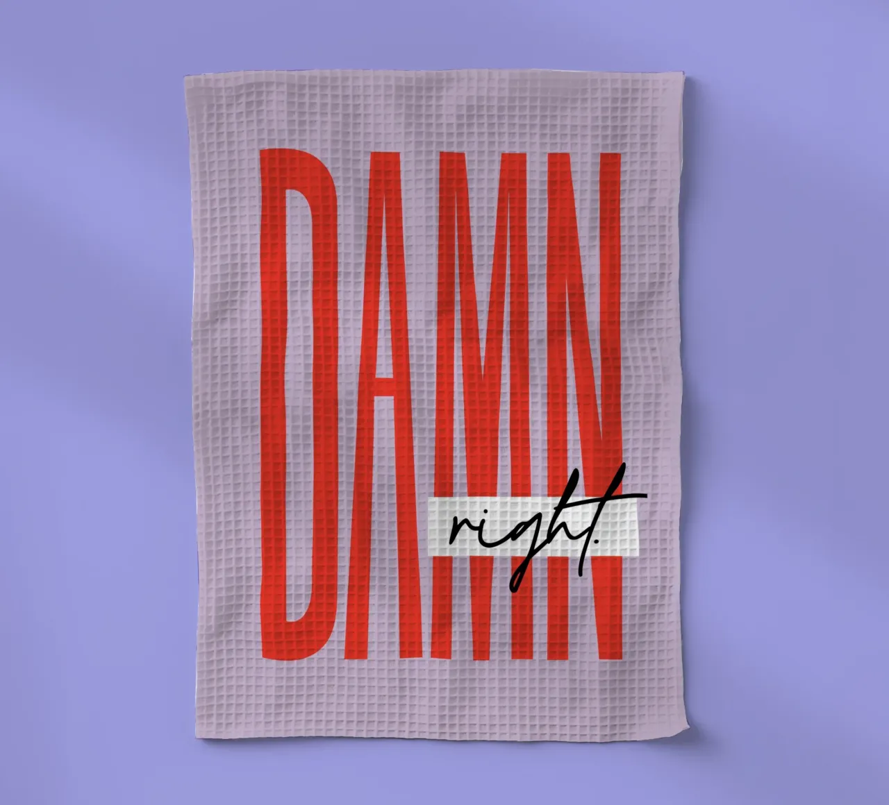 Damn Right - Lila canovaccio da cucina da Malou-Studio
