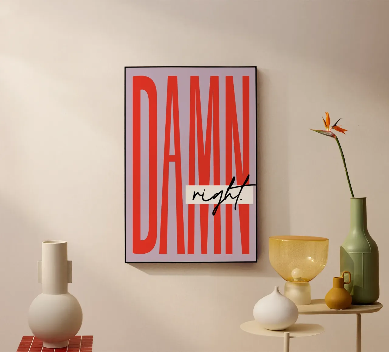Damn Right - Lila plexiglass da Malou-Studio