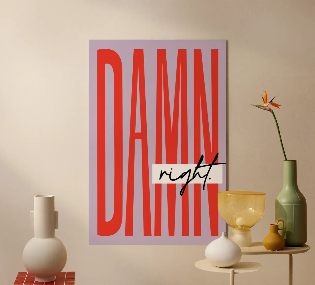 Damn Right - Lila plexiglass da Malou-Studio