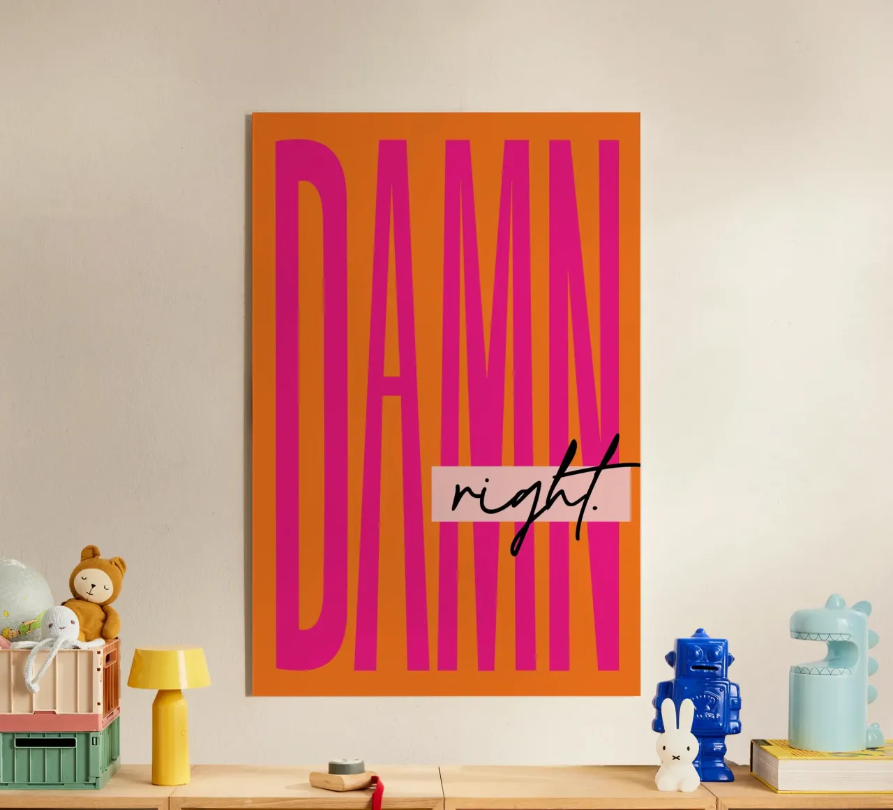 Damn Right - Orange plexiglass da Malou-Studio