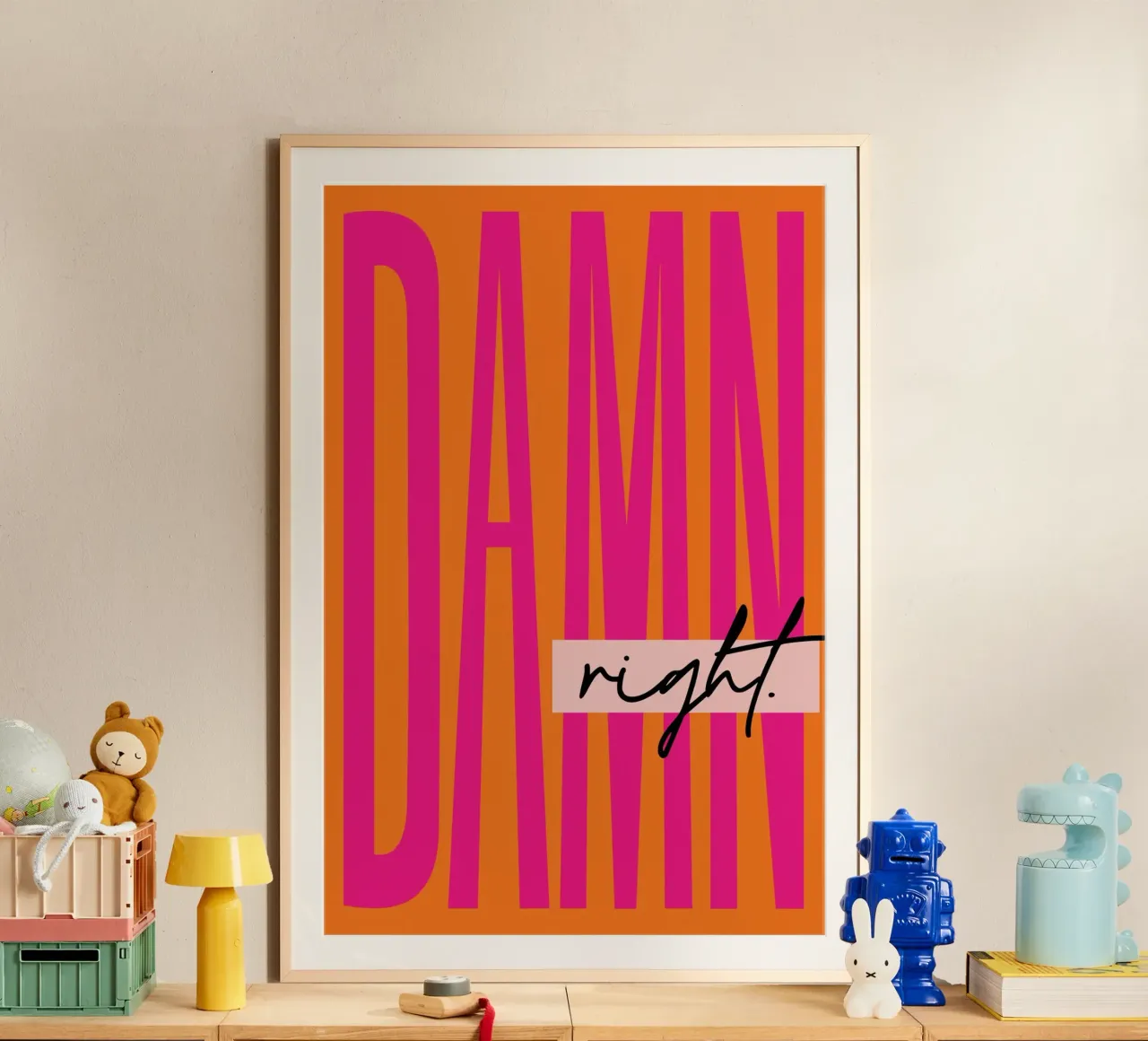 Damn Right - Orange carta hahnemühle da Malou-Studio