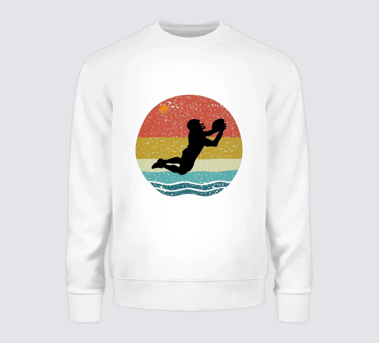 Calcio americano Shilouette Design retrò felpa da rivariahill