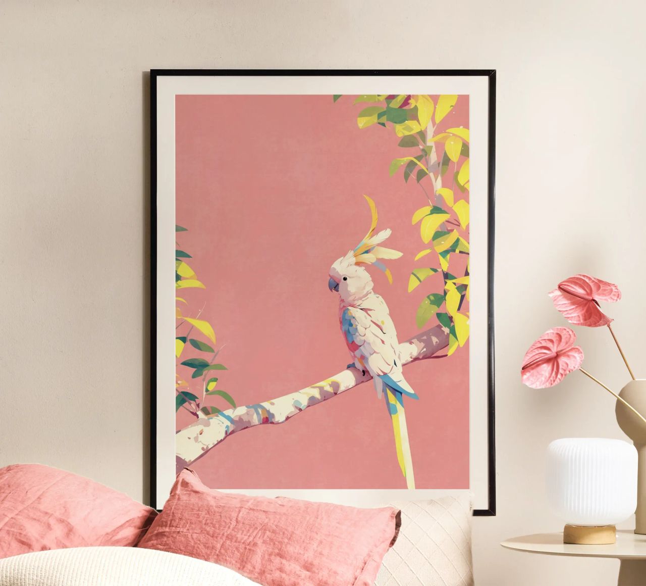 Cacatoès exotique Sunny poster de Carinaprint