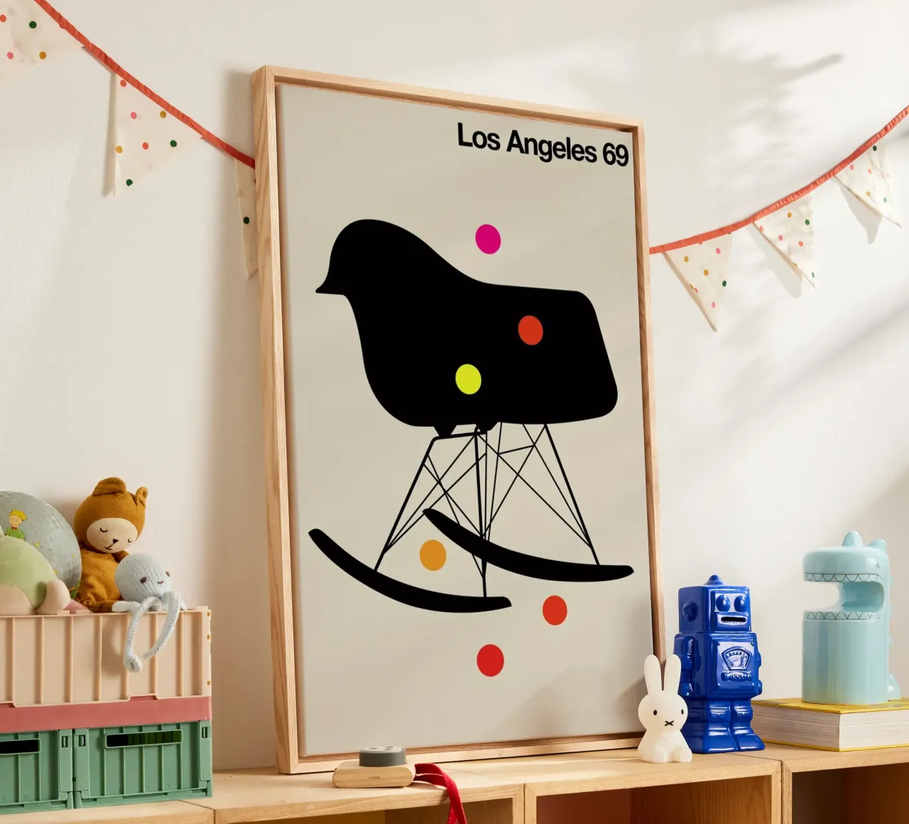 Los Angeles 69 tela con Cornice a cassetta da Bo Lundberg