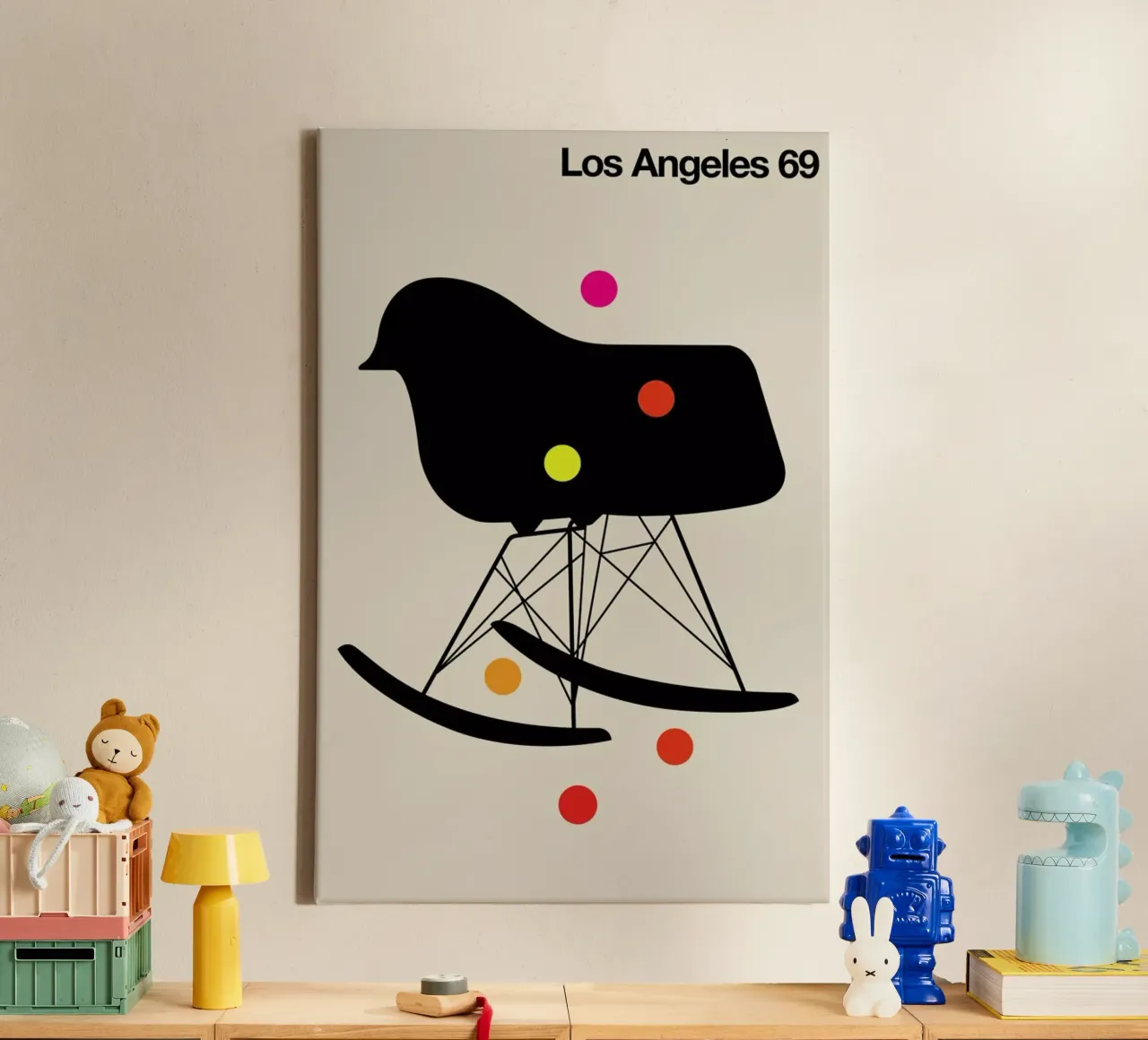 Los Angeles 69 tela con Cornice a cassetta da Bo Lundberg