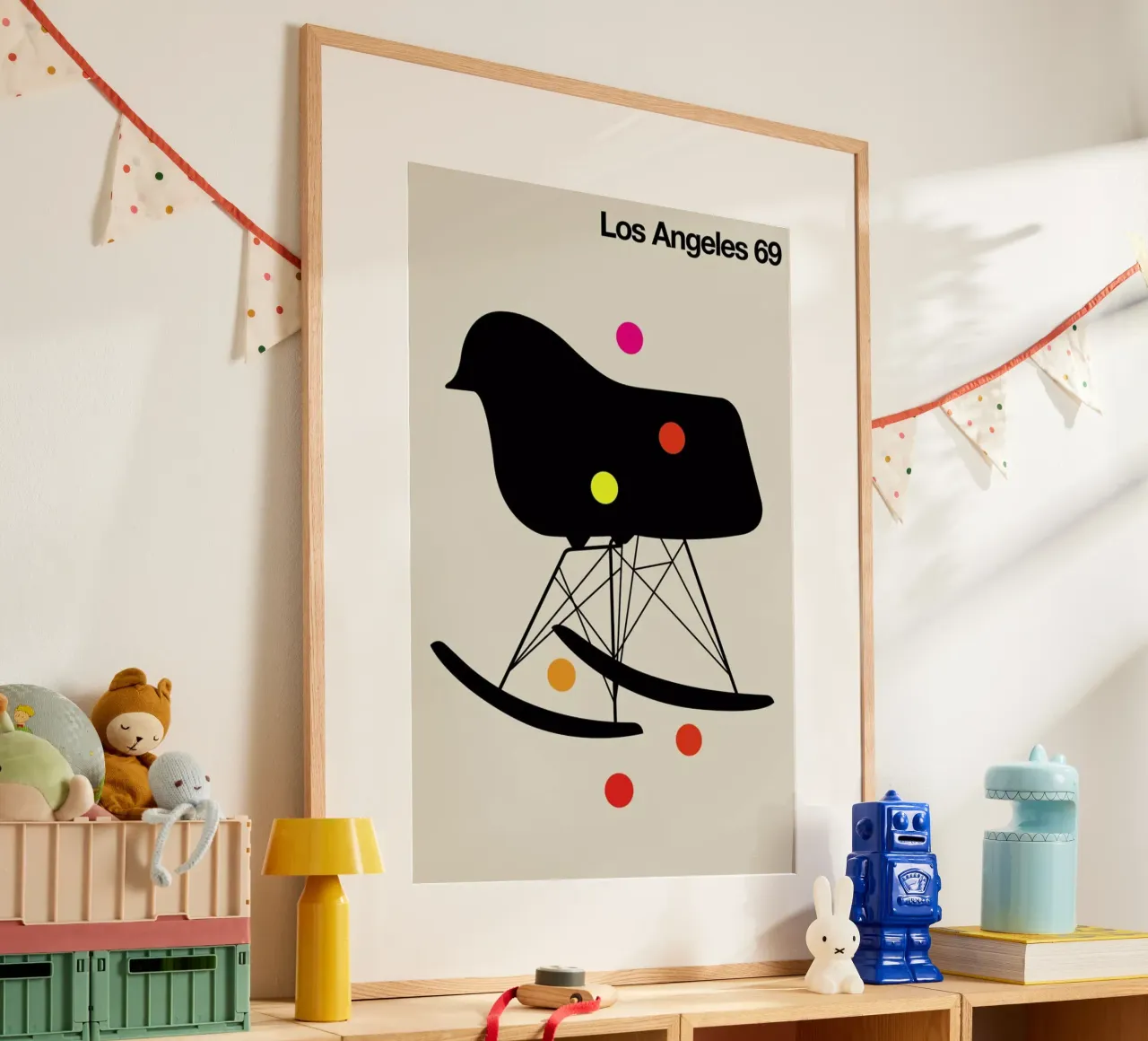 Los Angeles 69 poster con telaio in alluminio da Bo Lundberg