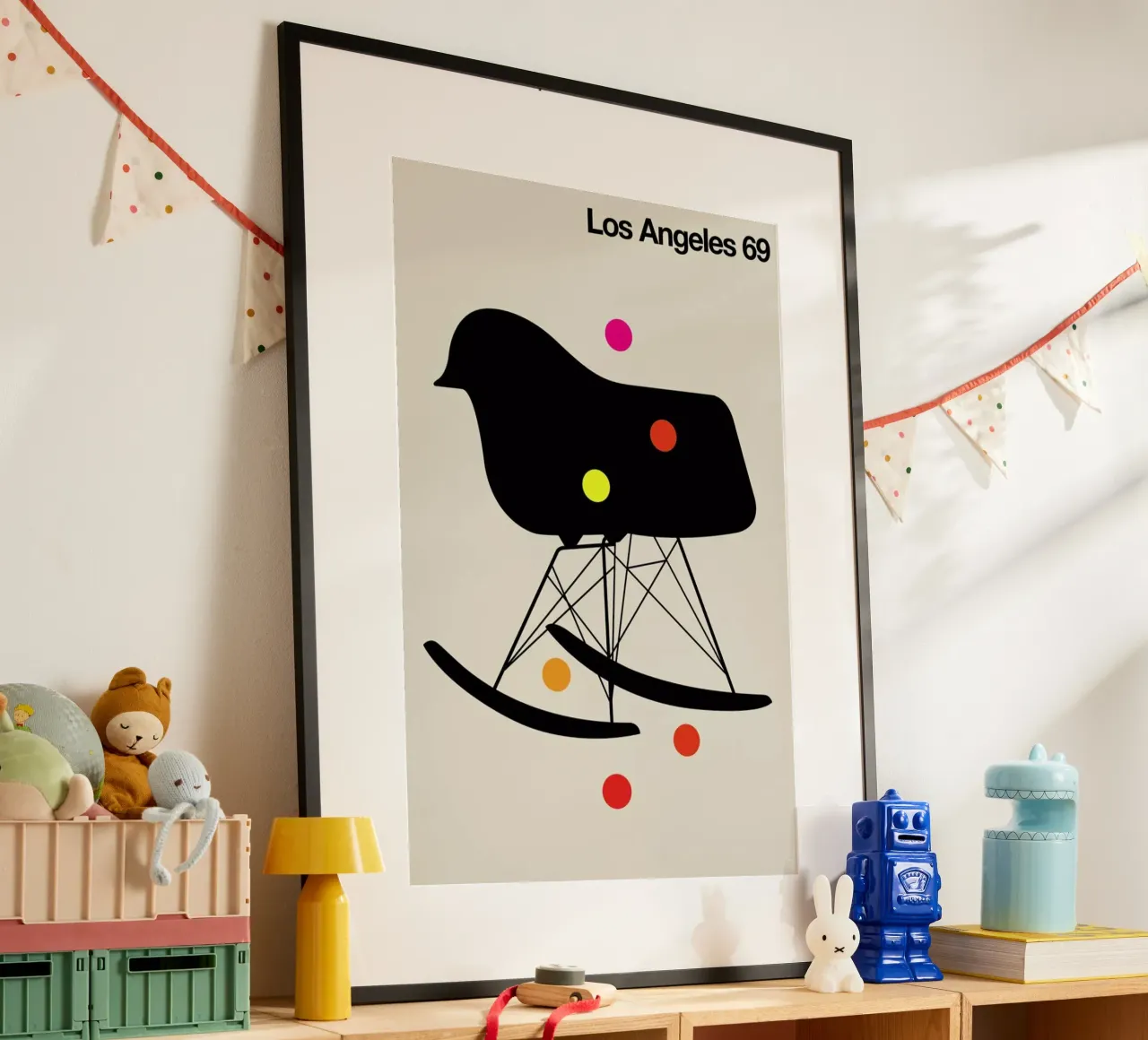 Los Angeles 69 poster con telaio in alluminio da Bo Lundberg