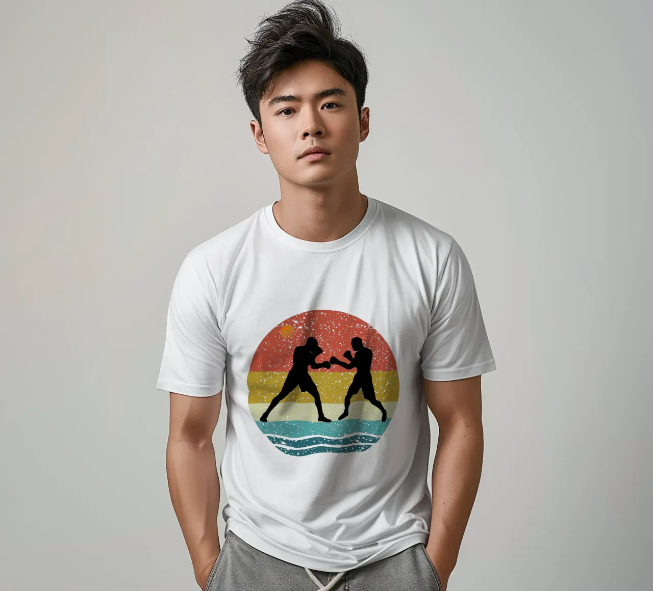 Boxe retro Design retrò t-shirt da rivariahill