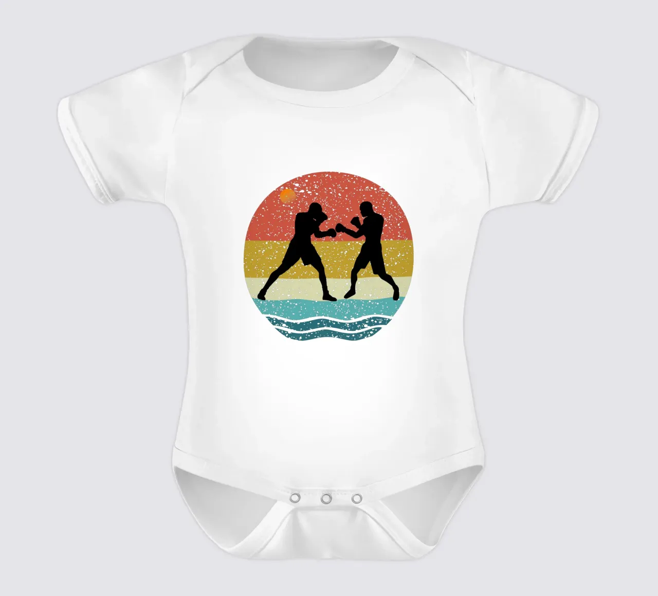 Boxe retro Design retrò body neonato maniche corte da rivariahill