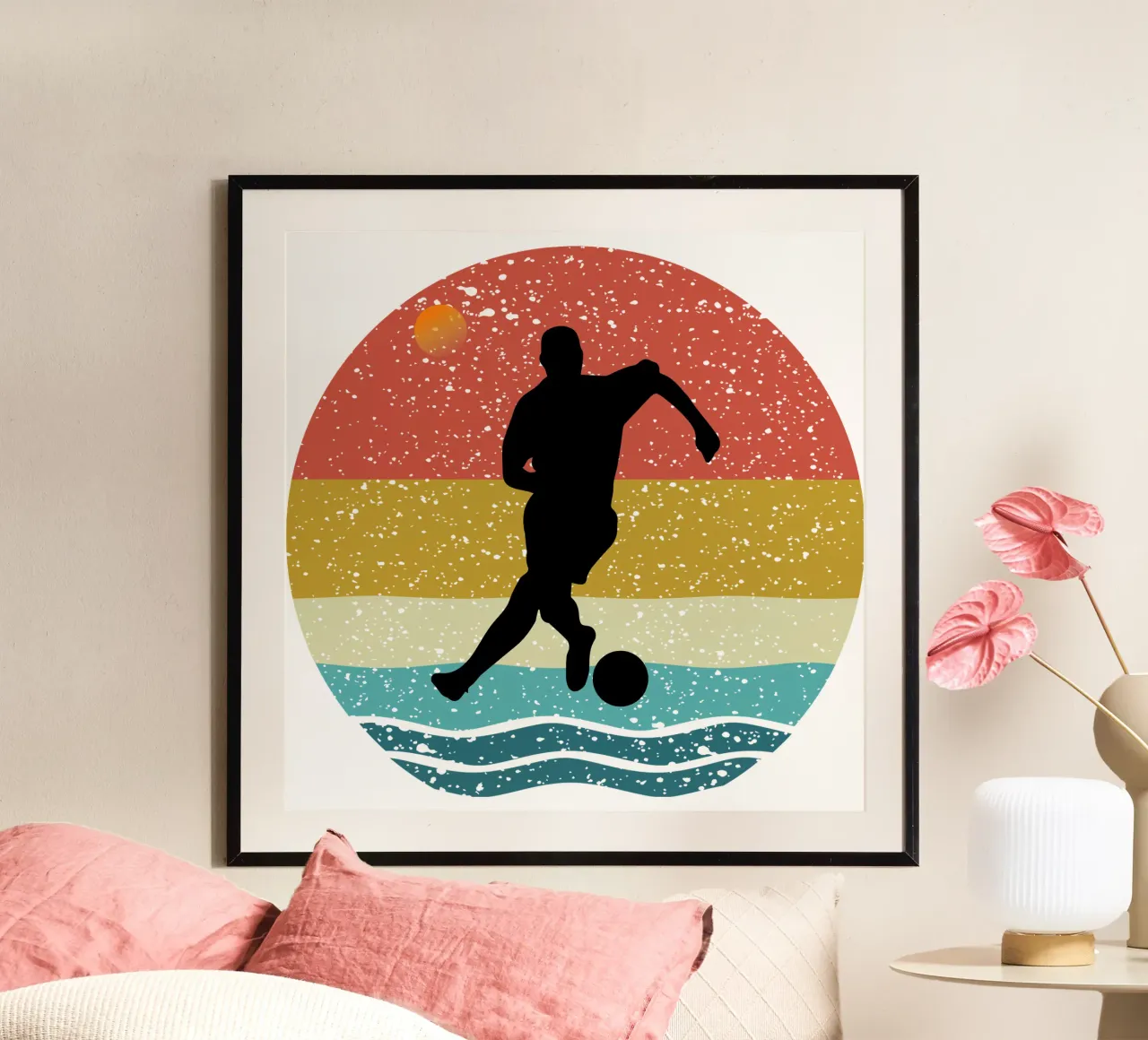 calcio Shilouette Retro Design carta hahnemühle da rivariahill