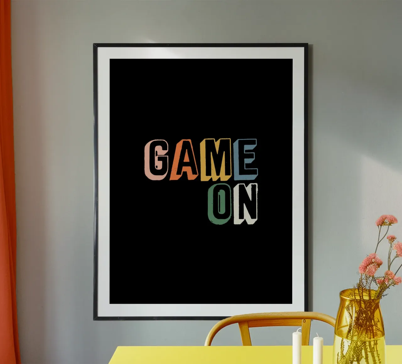 Il gioco è iniziato poster con telaio in plastica da Orara Studio