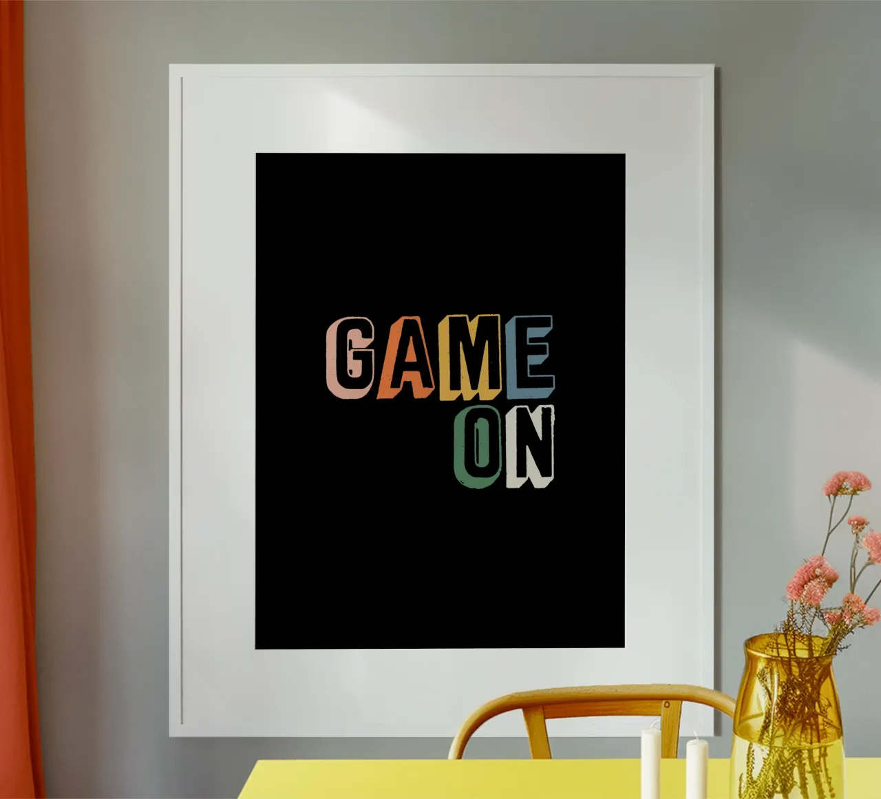 Il gioco è iniziato poster con telaio in plastica da Orara Studio
