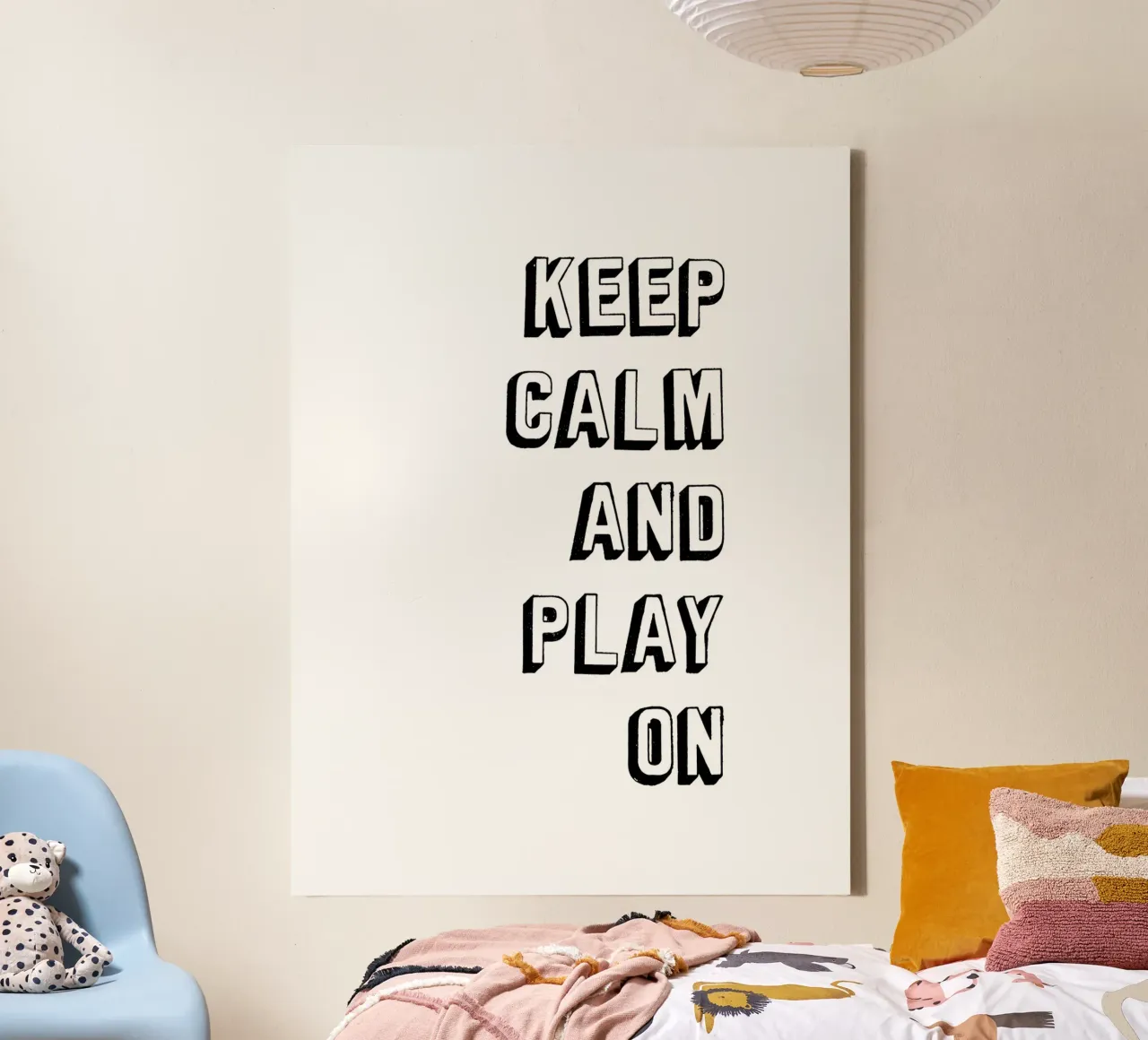 Keep Calm And Play On canvas by Orara Studio