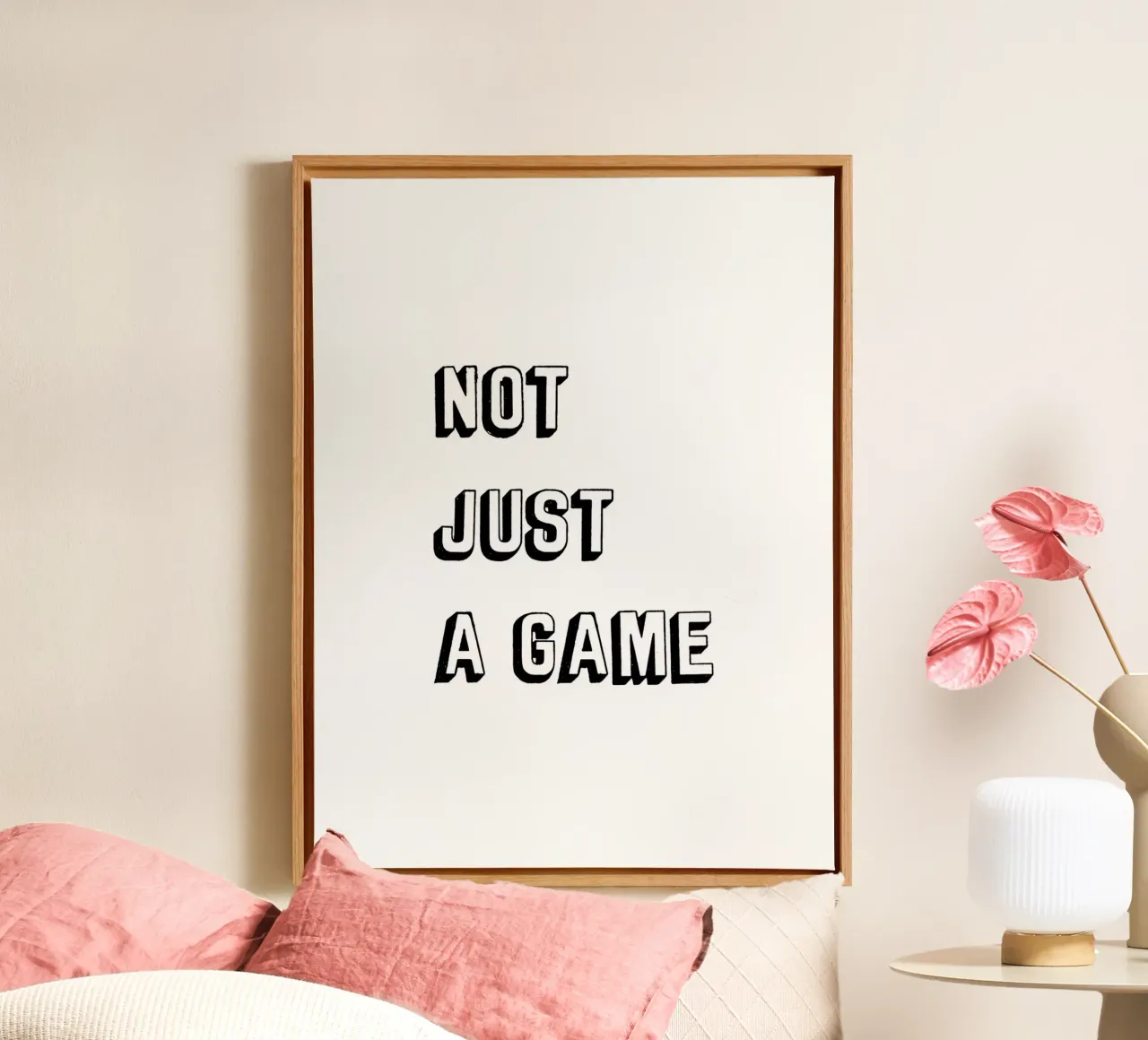 Not Just A Game canvas with Floater frame by Orara Studio