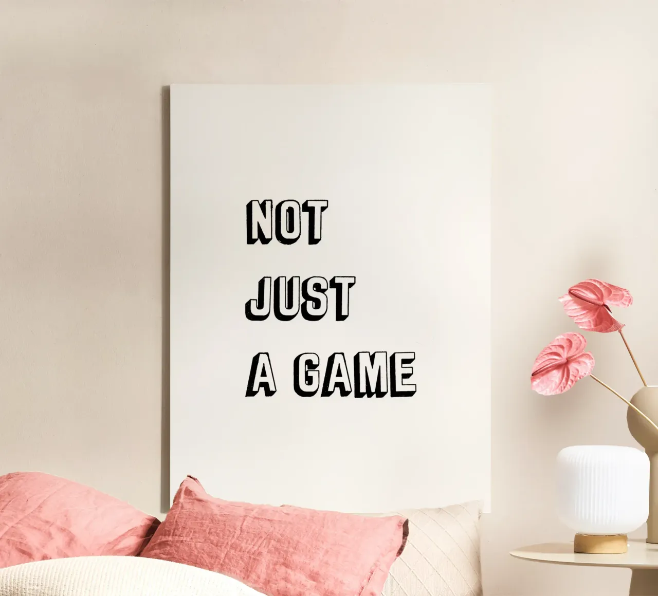 Not Just A Game canvas with Floater frame by Orara Studio